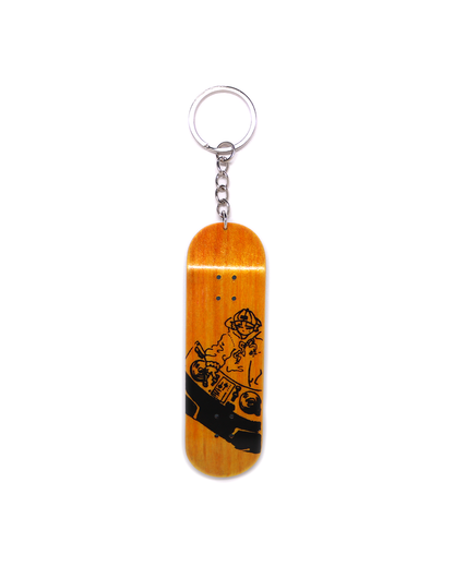 "Transparent Disk Jockey" Deck Keychain